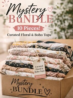 Mystery Bundle - Curated Floral & Boho Tops!!